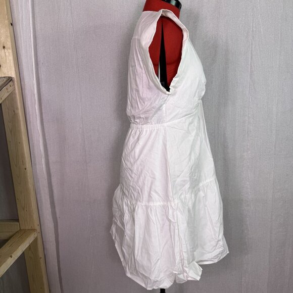 Steve Madden Women's Elastic Waist Sleeveless Mini Dress Size L White NWT E976 - Picture 6 of 12